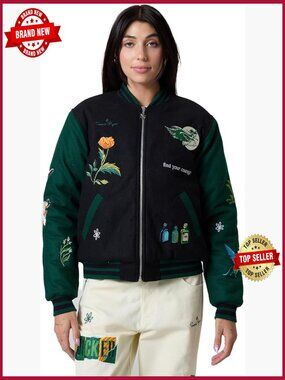 Official Wicked Varsity Jacket with Embroidery Melton Wool